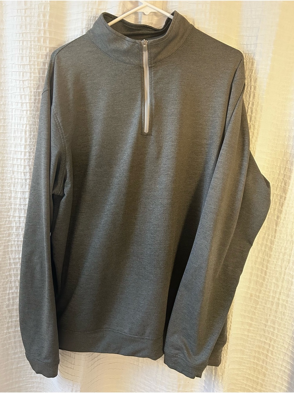 Peter Millar Charcoal Gray Quarter-Zip Pullover